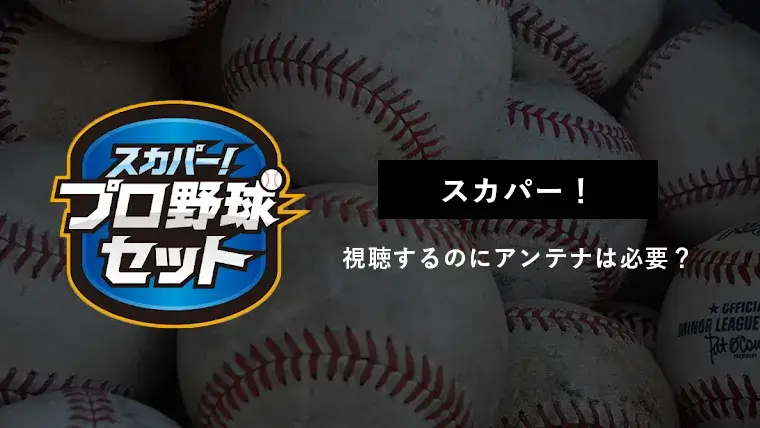 スカパー でプロ野球が見たい アンテナって結局必要なの アンテナなしで見る方法 グラスタ