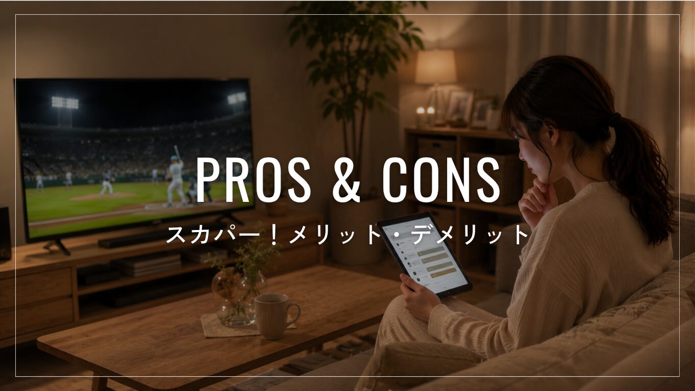 スカパー！プロ野球セットのメリット・デメリット｜高い？向いている人・向いていない人を解説